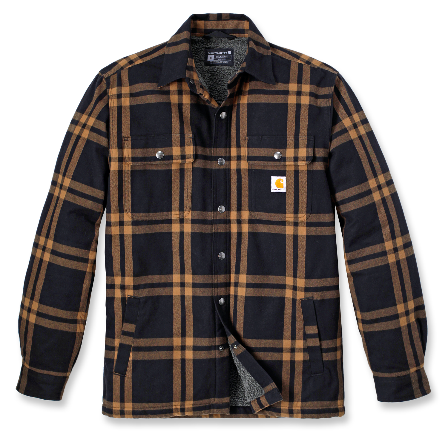 Product image for Relaxed Fit Flannel Sherpa-Lined Shirt Jac