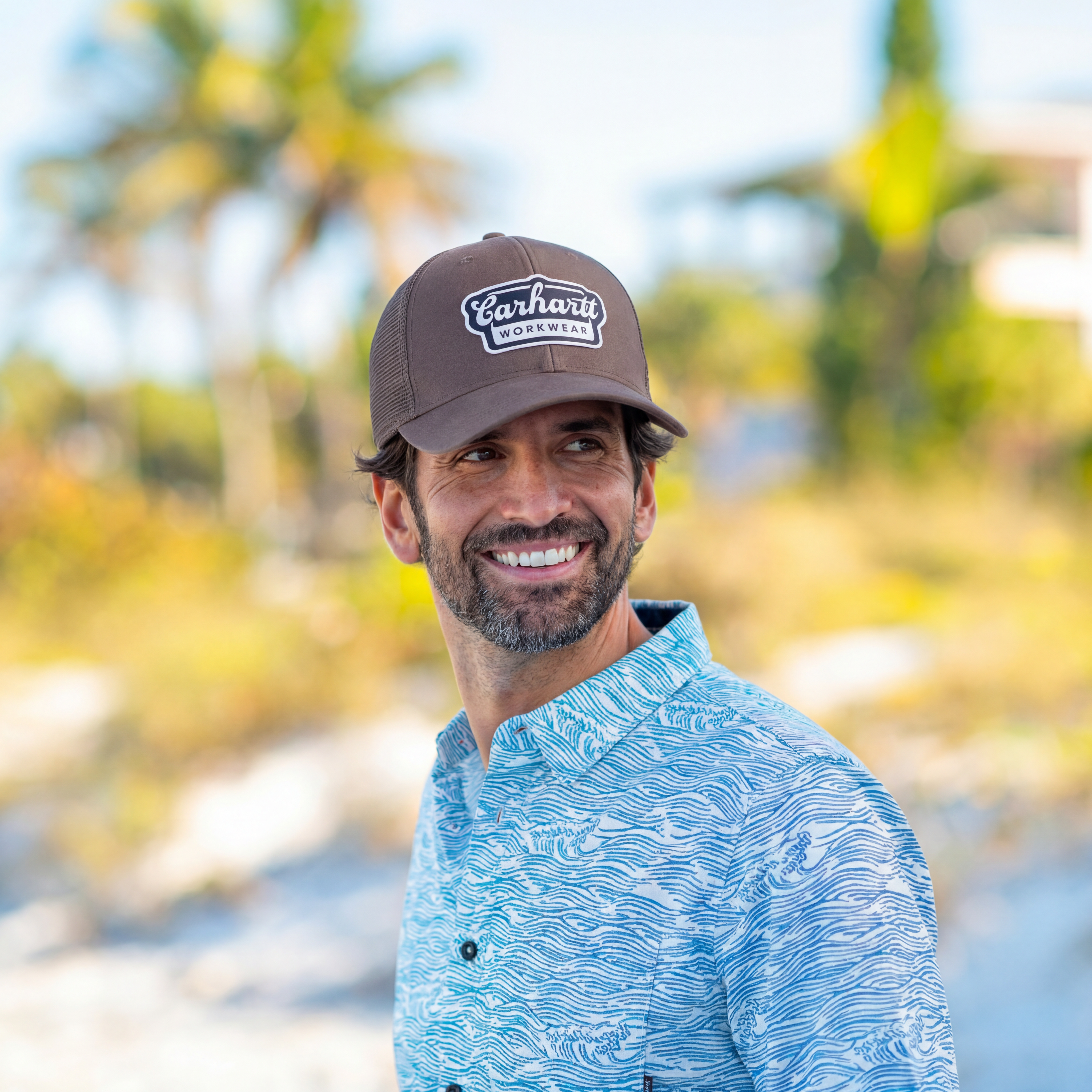 Rugged Flex Twill Mesh-Back Script Patch Cap