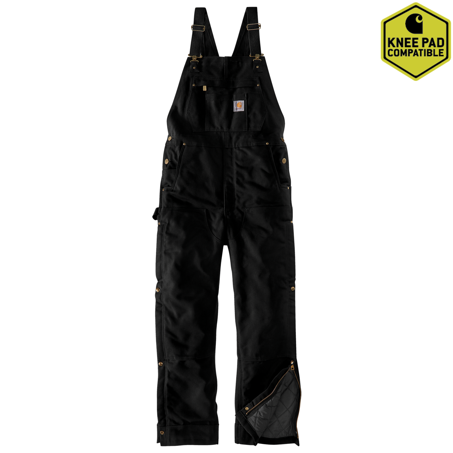 Product image for Loose Fit Firm Duck Insulated Bib Overall