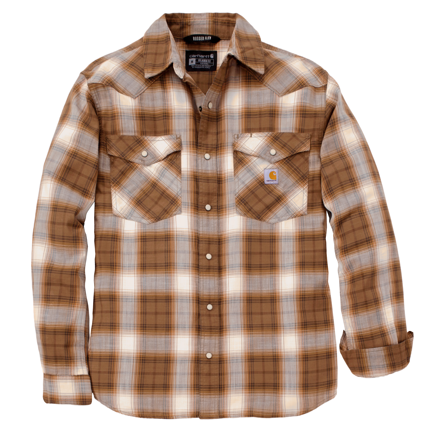 Product image for Montana Rugged Flex? Relaxed Fit Lightweight Long-Sleeve Snap-Front Plaid Shirt