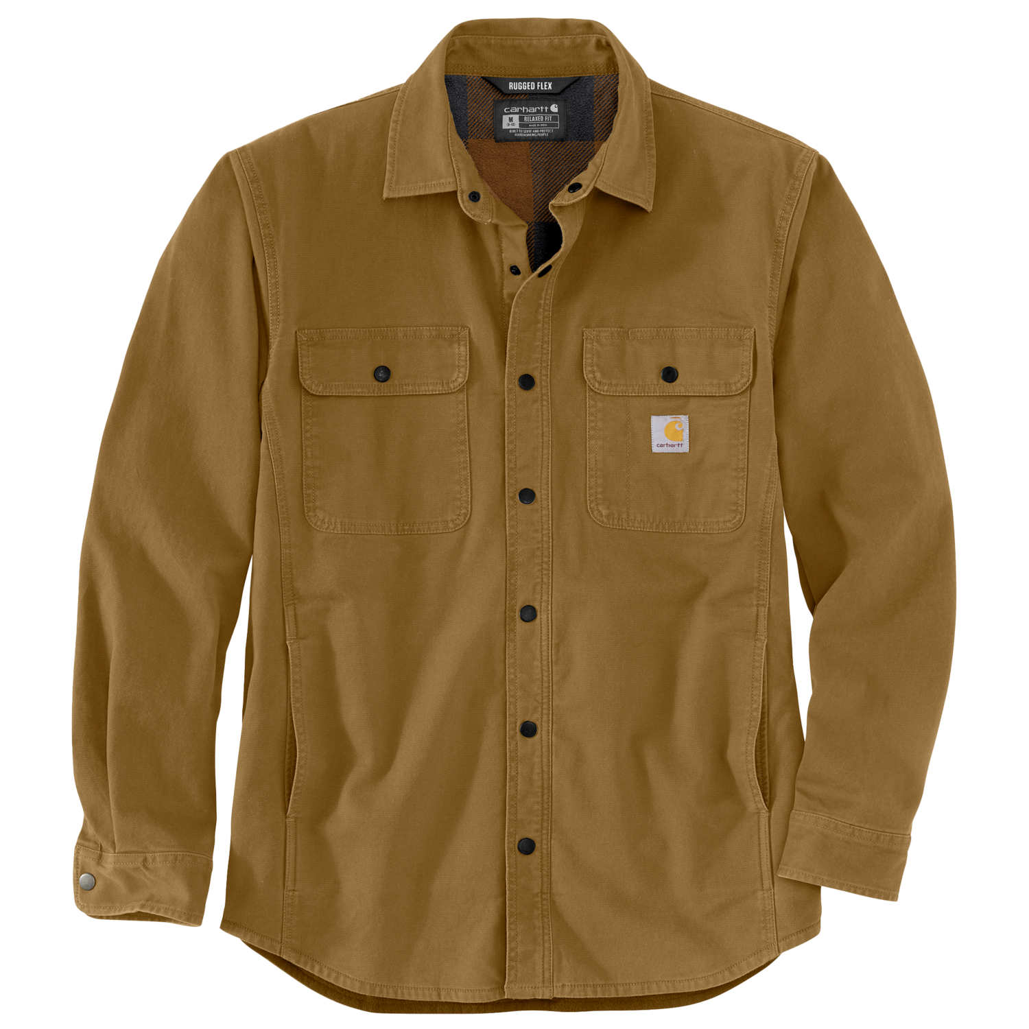 Product image for Rugged Flex? Relaxed Fit Canvas Fleece-Lined Shirt Jac