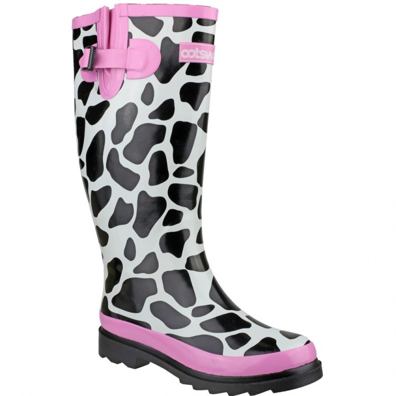 cow print wellies