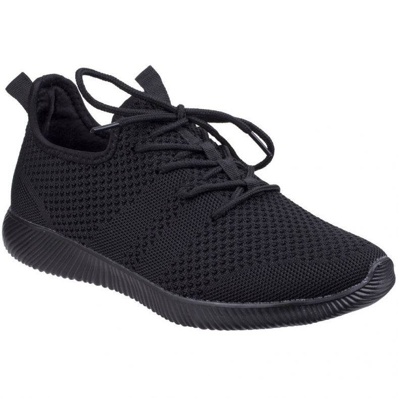 womens black fashion trainers