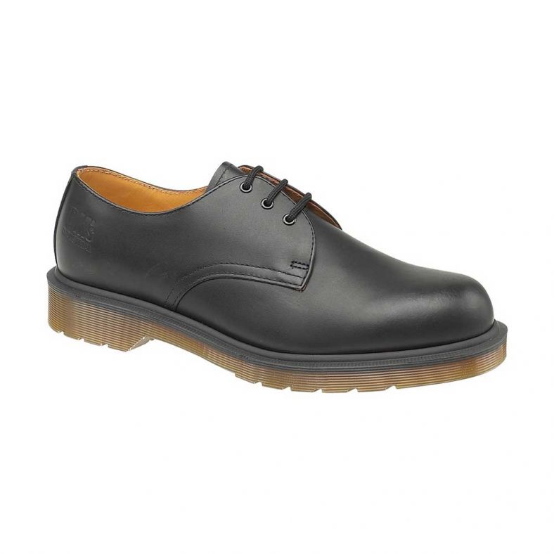 Dr Martens Mens Lace Up Non Safety Leather Shoes B8249 Black Outdoor Look