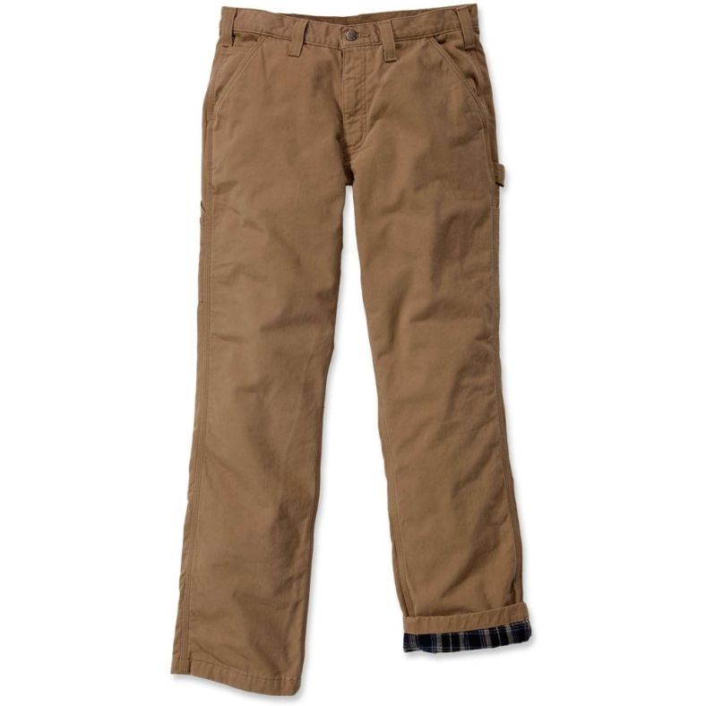 flannel lined cargo work pants