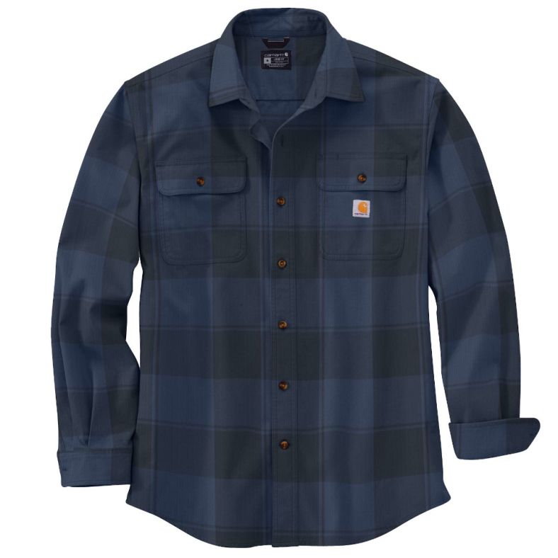 Carhartt Mens Flannel Long Sleeve Plaid Shirt Outdoor Look