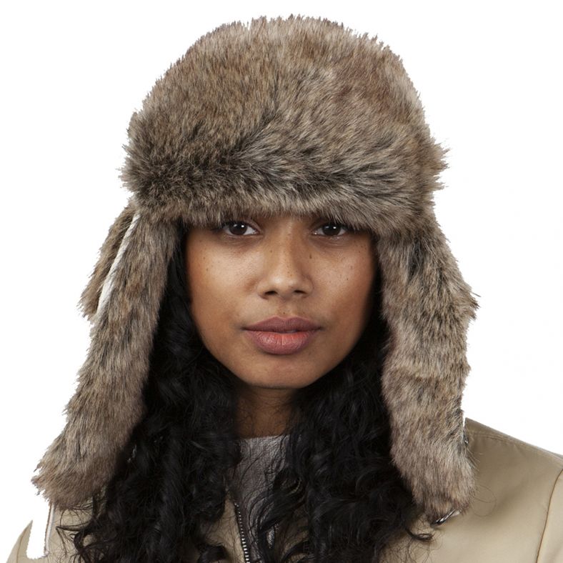 Barts Womens Rib Bomber Faux Fur Lined Trapper Hat