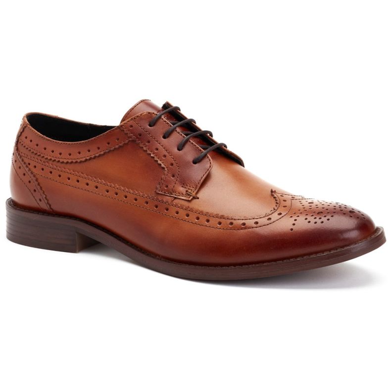 Base London Mens Twain Leather Brogue Shoes Outdoor Look