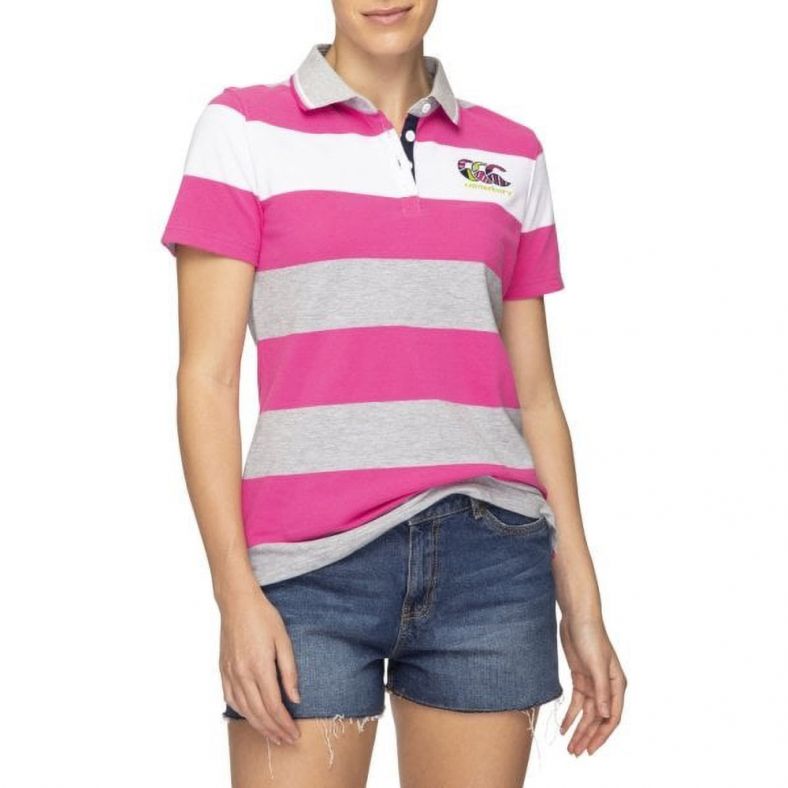 Canterbury Womens Uglies Stripe Soft Touch Polo Shirt | Outdoor Look