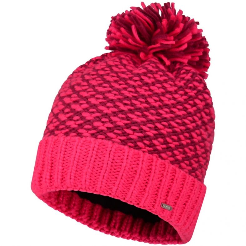 fleece lined bobble hat ladies