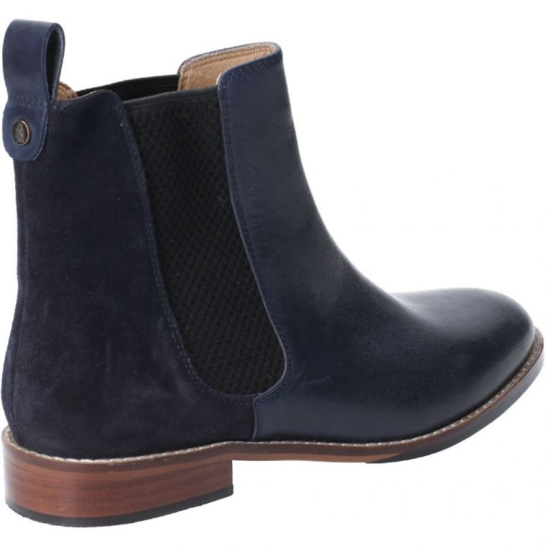 ladies navy leather ankle boots uk