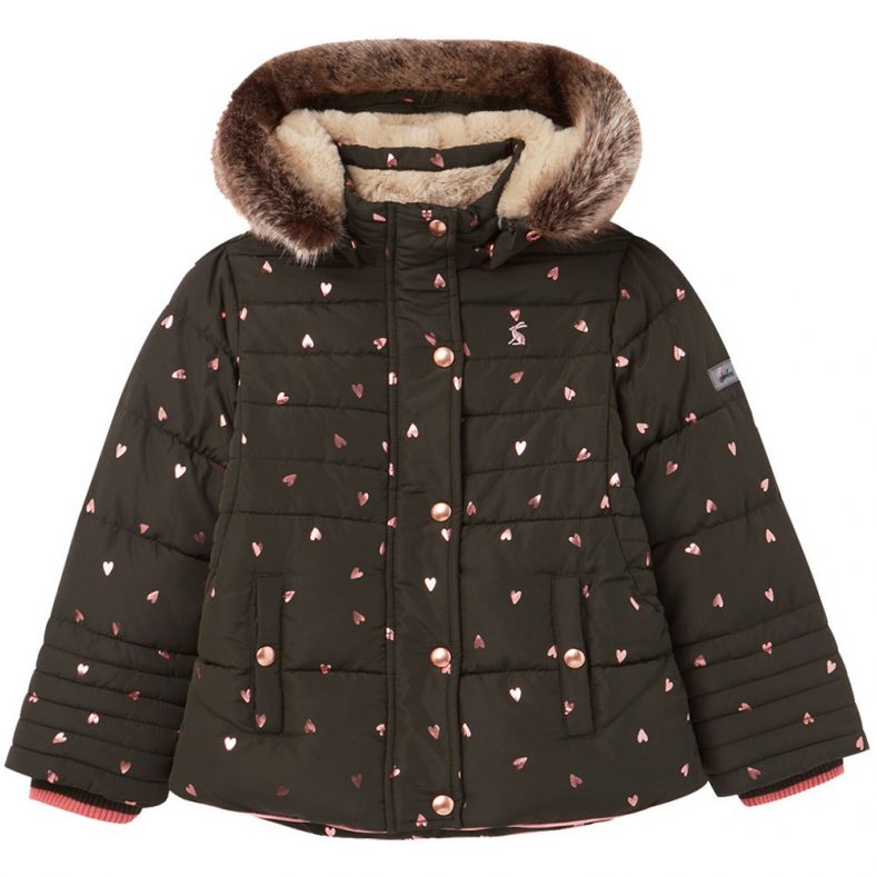 Joules Girls Stella Padded Insulated Hooded Coat Jacket Outdoor Look