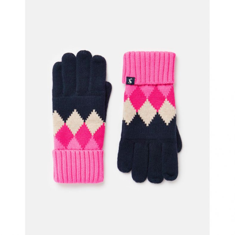 joules pink gloves