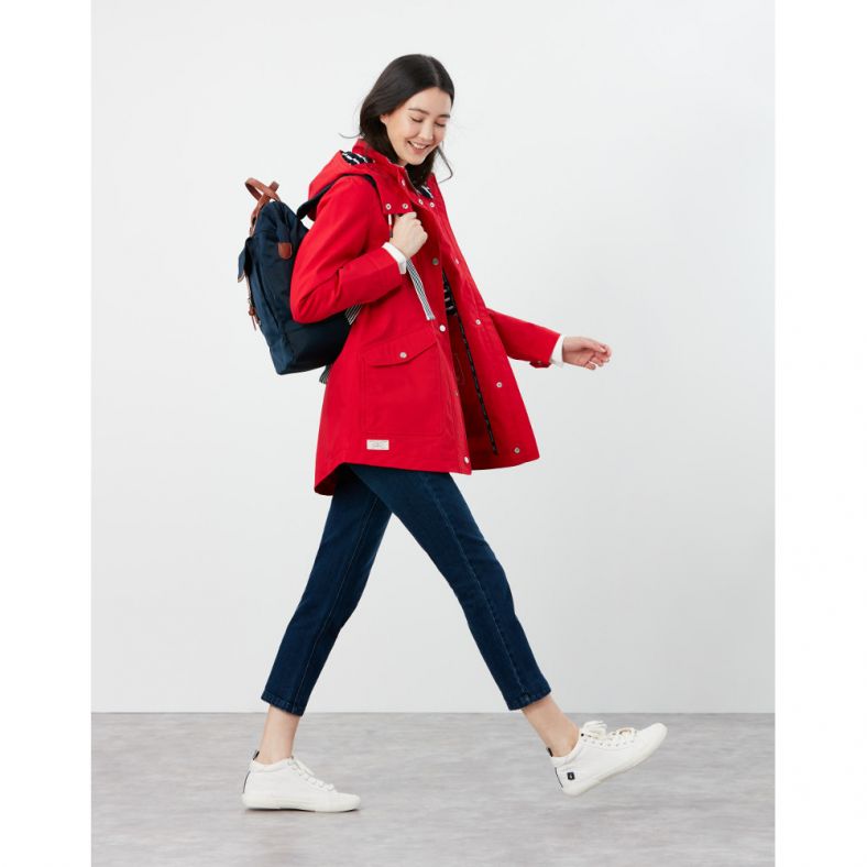 Joules coat outlet red