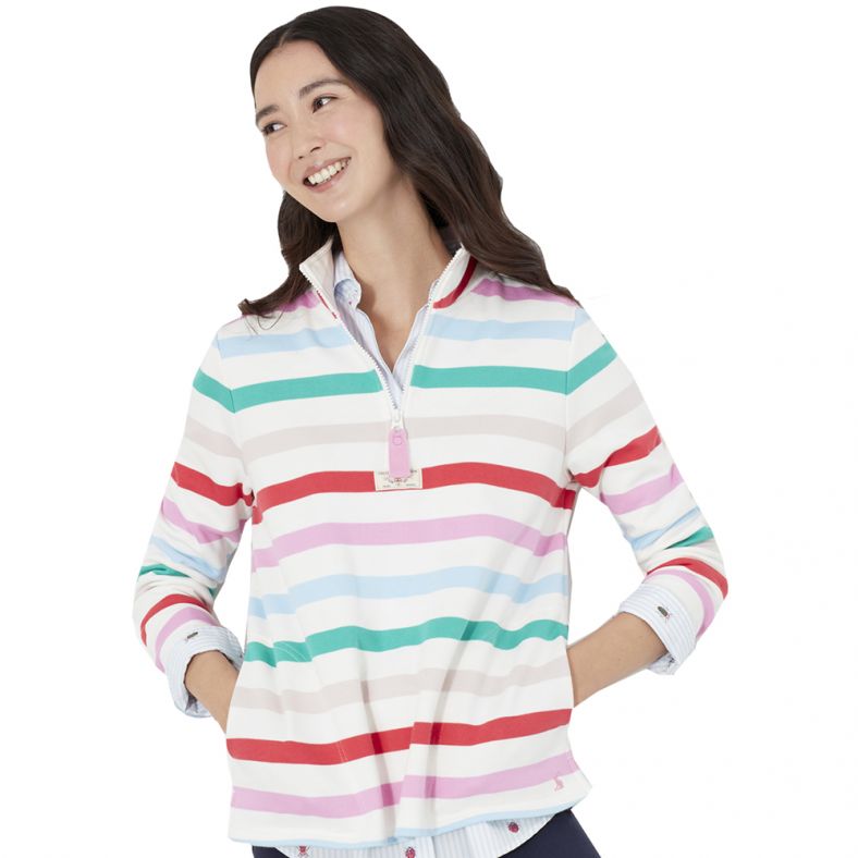 Joules Womens Pip Half Zip Funnel Neck Casual Sweatshirt Outdoor Look