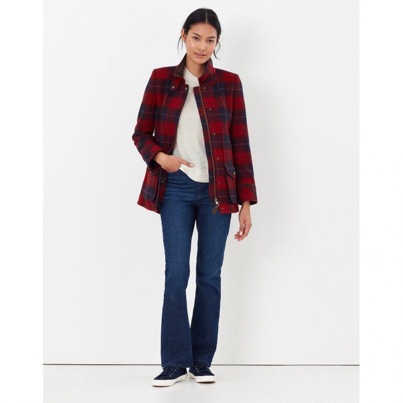 Joules red tweed jacket best sale