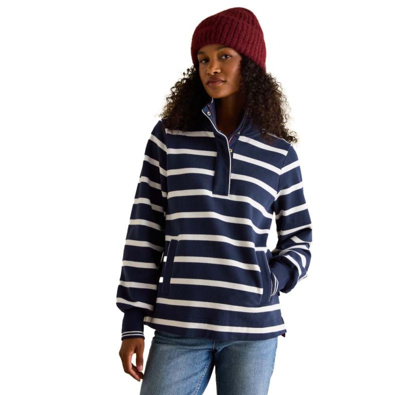 Joules Womens Burnham Funnel Neck Quarter Zip Sweatshirt Outdoor Look