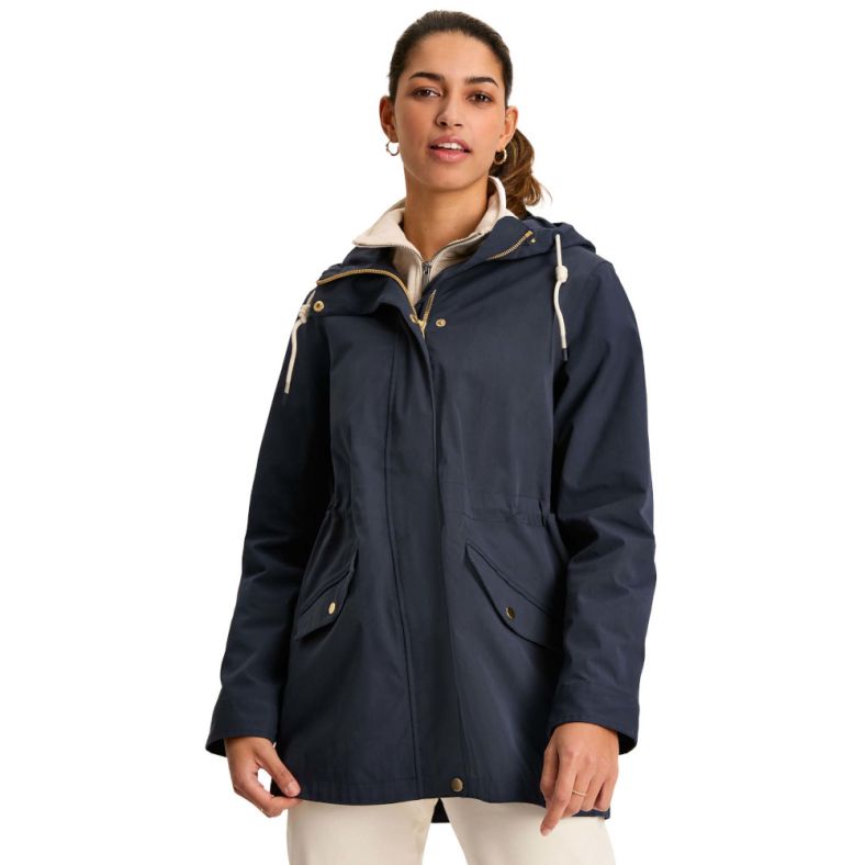 Joules Womens Portwell Waterproof Hooded Raincoat Outdoor Look