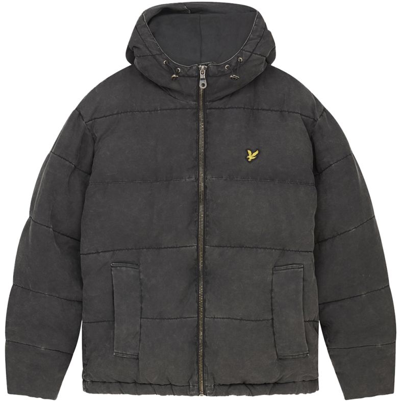 lyle & scott fur hood padded parka jacket