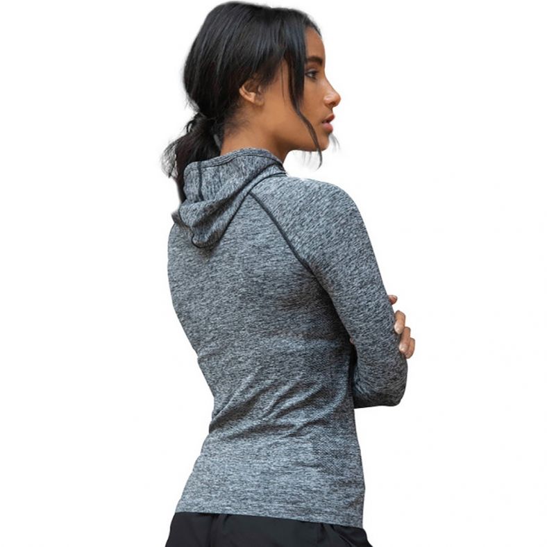 Outdoor Look Womens Ladies Seamless Fitted Gym Sweat Hoodie Outdoor Look