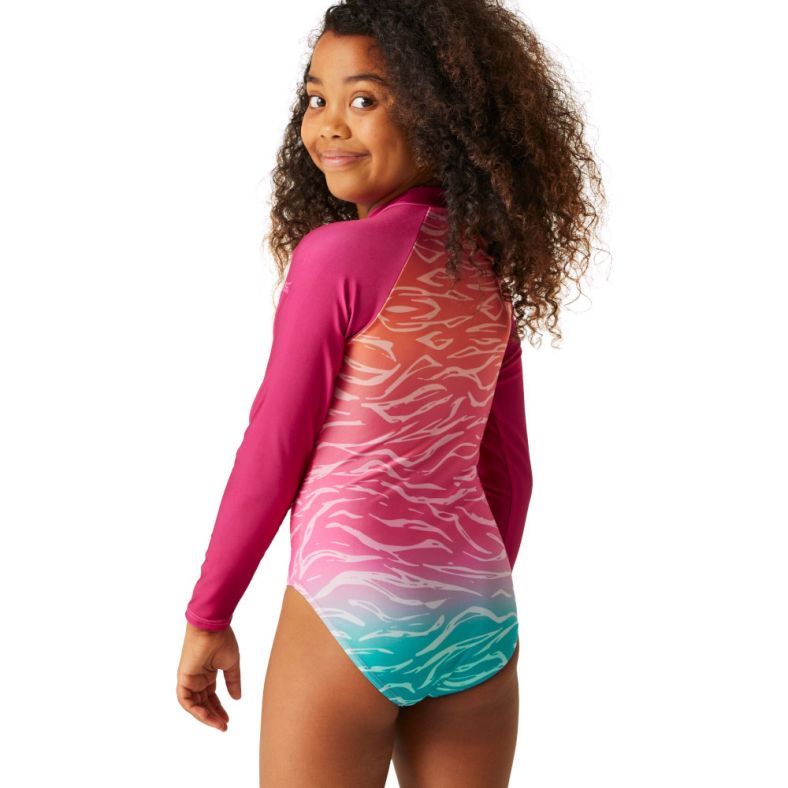 Regatta Girls Long Sleeve Swimming Suit Outdoor Look