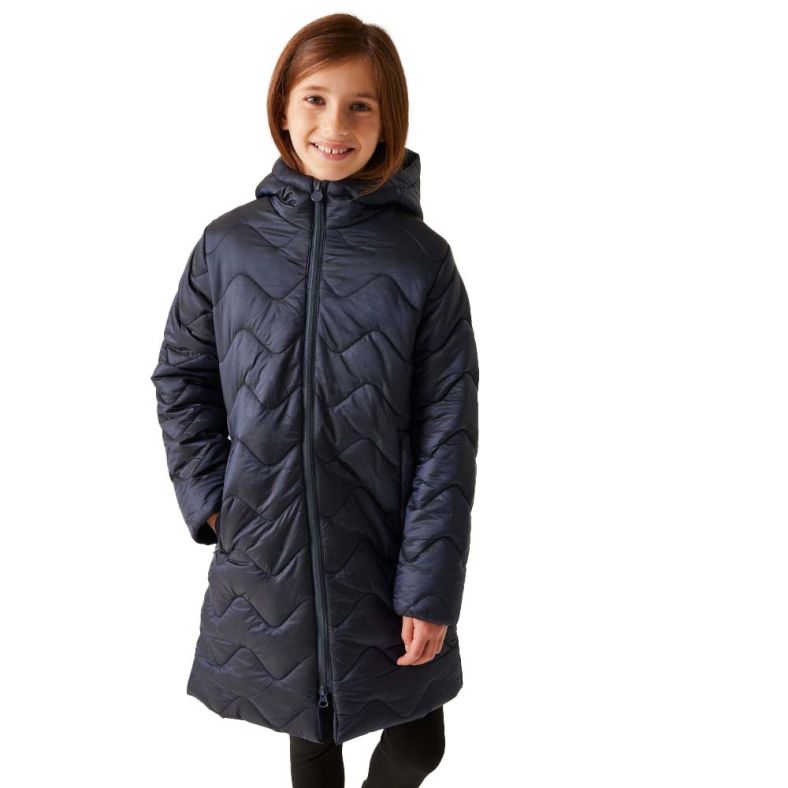 Regatta Girls Cambrie Full Zip Longline Padded Coat Outdoor Look