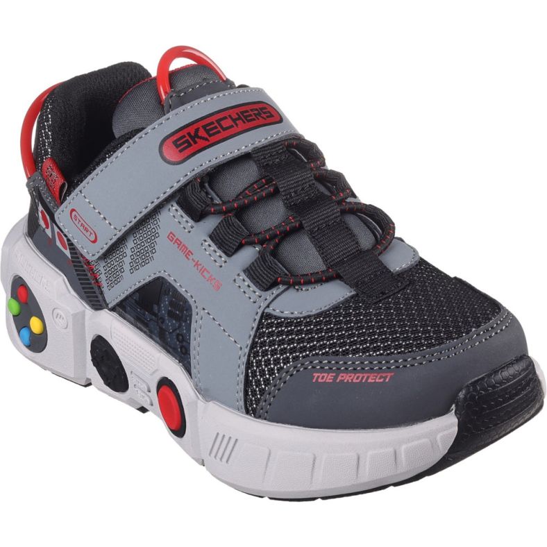 Skechers Boys Gametronix Mempry Foam Trainers Shoes UK Size 1.5 EU 34