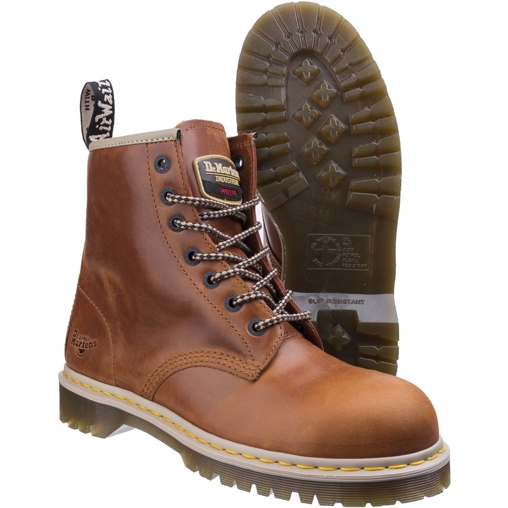 Dr Martens Mens Womens Icon 7B10 High Cut Steel Toe Cap Safety Boots Outdoor Look