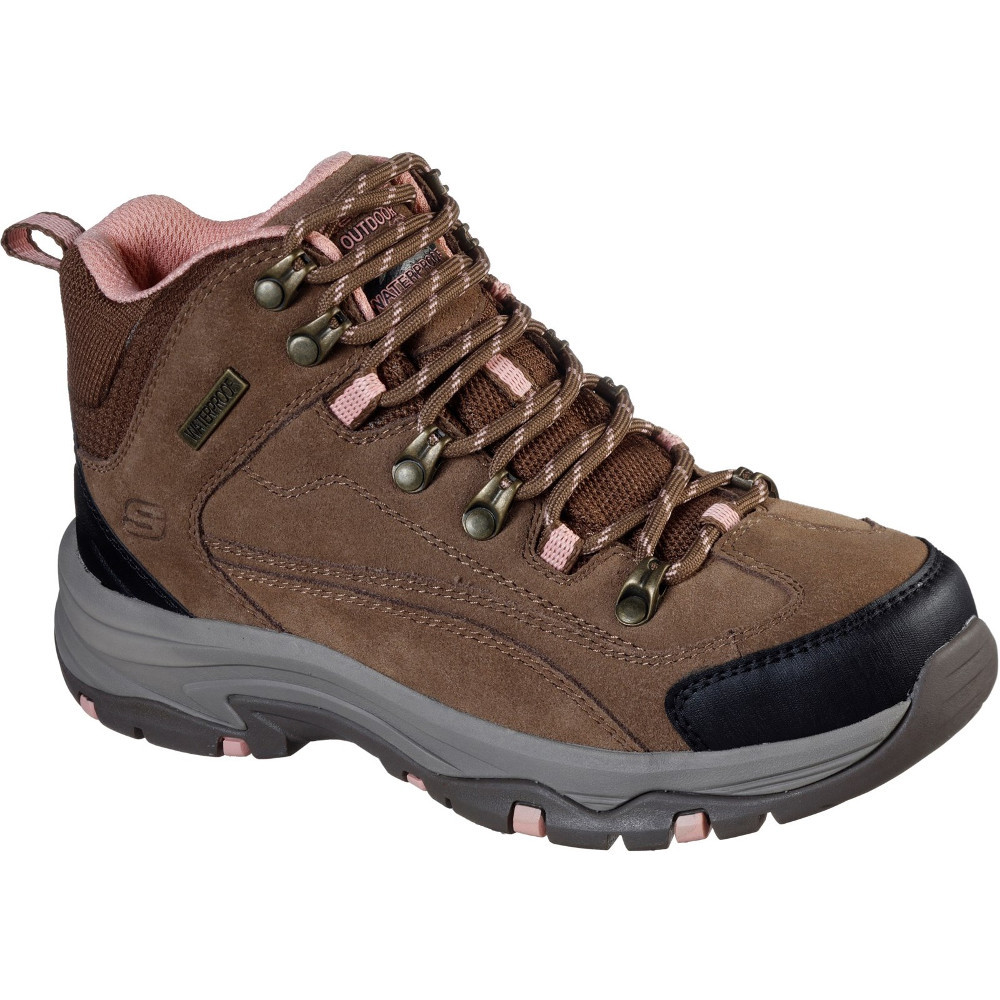 Skechers Womens Trego Alpine Leather Trail Walking Boots Outdoor Look