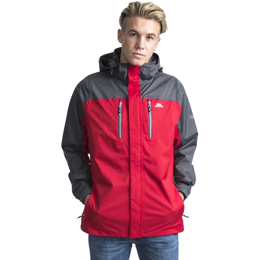 Mens waterproof jacket store with detachable hood