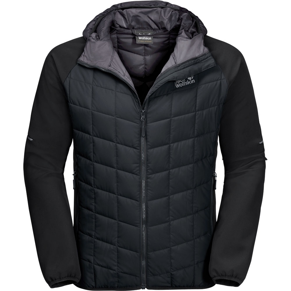 Jack wolfskin grassland hybrid hooded outlet jacket